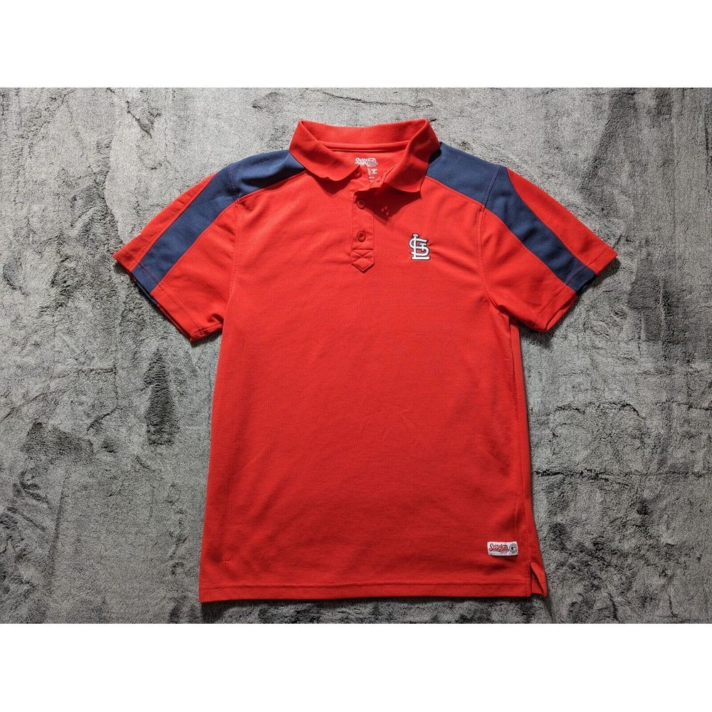 Stitches St. Louis Short Sleeve Polo Shirt Men's Size Large Red